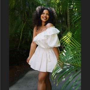 off shoulder dress target Summer Boho Dress for Women Off Shoulder Short Sleeve Pleated Drawstring Flowy Casual Maxi Dress,Khaki,Small